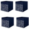 Generisch DRÖNA Fach Box (4er Set Pack), dunkelblau/weiß, 33x38x33 für Kallax Regale (SONDERPOSTEN)