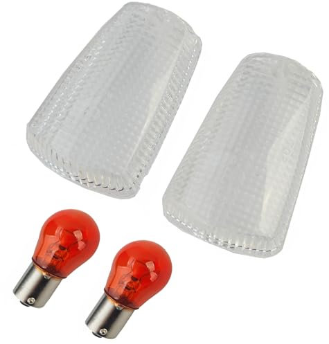Motorrad Blinkergläser Blinker Paar Weiß für Yamaha FZR FZ XJR XJ TDM 600-1300
