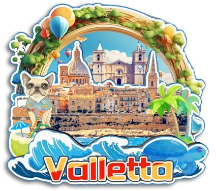 Quwsne Refrigerator Magnet Valletta Malta Fridge Magnet City Travel Souvenirs Tourist Gifts 3D Classic Landmarks Handmade Crafts Home Decoration -3977