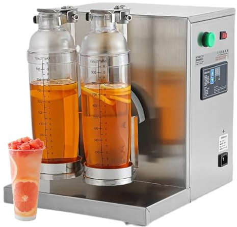 Electric Milk Tea Shaker Double Cup Milk Tea Shaking Machine 1-120s Adjustable Stainless Steel Milk Tea Shaking Machine Two 700 ML Snow Grams Cup for Bubble Tea Boba Tea