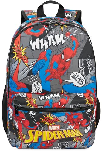 Get Trend Marvel Spiderman Großer Rucksack Kinder & Teenager 46x32x16cm, Schulrucksack Ergonomisch & Gepolstert Schule Sport Freizeit (Multi)