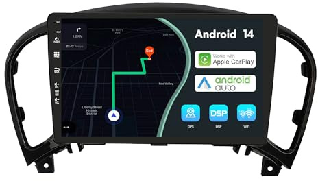 MSD 9 Pollice Autoradio Per Nissan Juke J15 / YF15 Infiniti ESQ (2010-2019) | Android 14 GPS Navigation Radio | Carplay Android Auto Volant WiFi DSP DAB Bluetooth Mirror link | Telecamera | 2 Din