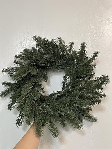 Evergreen Tree® Türkranz Weihnachten 45 cm – Premium Adventskranz künstlich aus Spritzguss-Tannenzweigen – Weihnachtsdeko Kranz Winter