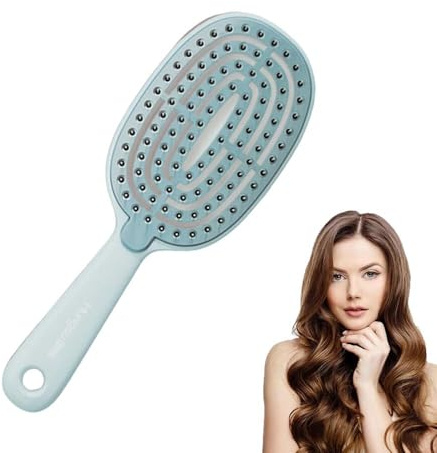 Hair Brush Without Pulling, Skeleton Brush, Wet Brush, Hair Brush, Self-Cleaning Magic Brush, Wet and Dry Brush for Women, Girls and Children (C)