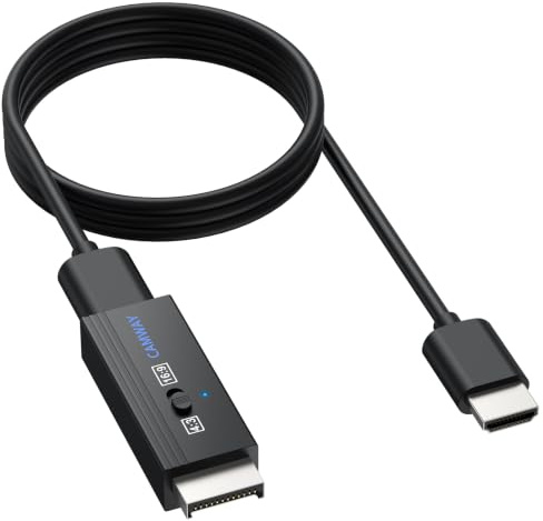 CAMWAY Convertisseur PS2 vers HDMI avec Commutateur 4:3/16:9 | Adaptateur PS1/PS2 vers HDMI avec câble HDMI 1,5 m inclus,sortie 1080P 60 Hz,installation Plug & Play sans réglage vidéo.