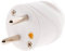 Zenitech - Enchufe macho acodado 16A 2P+T - Blanco