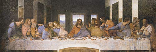 1art1 Leonardo Da Vinci Poster Das Letzte Abendmahl, 1494–1499 Kunstdruck Bild 91x30 cm