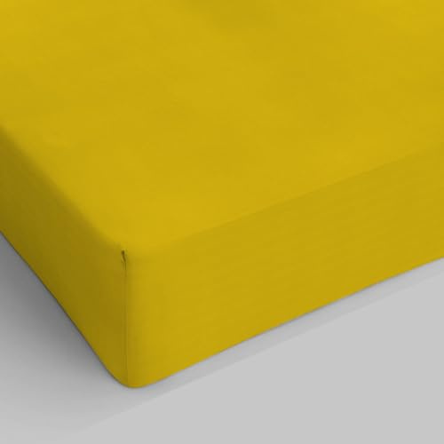 Max color Betttuch 25cm Ecke, Senf, maxy Doppelte