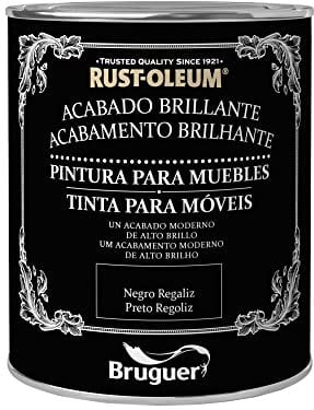 Bruguer Rust-Oleum Bruguer Pintura para Muebles Brillante Negro Regaliz 125 ml