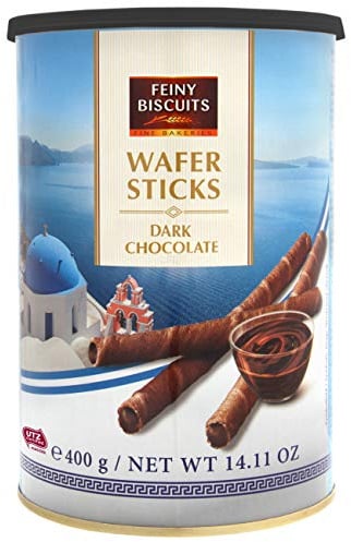 Waffelröllchen mit Zartbitterschokolade 400g