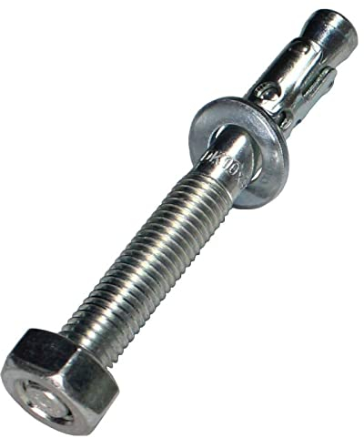 Lumonic 5x chevilles pour charges lourdes M10 x 90 Galvanisé I Pour utilisation comme cheville métallique I Pour différents types de montages traversa