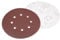 Sourcingmap 10Pcs 7 inch 8 Hole Hook and Loop Sanding Disc 120 Grit Flocking Sandpaper Random Orbital Sander Paper