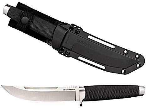 Cold Steel, San Mai Outdoorsman, Outdoormesser, Satin Finish, Griff: Krey Ex, VG-1 San Mai III Klingenstahl, scharfes Messer für Abenteuer, Outdoor liebhaber, Outdoor tool