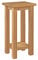 Hallowood Furniture Waverly Tall Side Table Oak Wood with Shelf, 2-Tier Solid Wood Narrow Small Table, Wooden Plant Stand, Light Oak Furniture for Living Room, Bedroom or Hallway