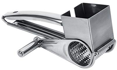 Pasamer Cocina Multifuncional Artesanal Rallador De Queso Rotatorio Tambores Slice Shred Tool, Rallador de Tambor Rotativo para Cortadora Trituradora Herramienta de Cocina para Cocinar Queso