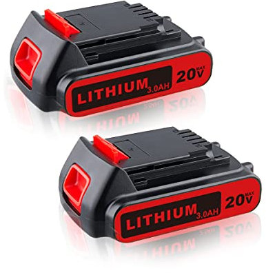 VANTTECH 2Packs 3.0Ah Li-ion Replacement for Black and Decker 20V Battery BL1518 BL2018 LBXR20 LBXR2020-OPE LB20 LBX20 BL2018-XJ GKC1825L GTC1850L20 STC1820 Cordless Tools