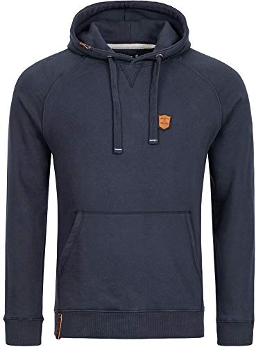 Indicode Herren Litcham Sweatshirt mit Kapuze | Hoodie Kapuzenpullover für Männer Navy, XL