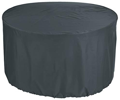 Premium Abdeckplane Rund Ø 165x85 cm Sonneninsel Gartenmöbel Gartentisch Hülle Abdeckung Haube Schutzhülle Abdeckhaube 6.000 mm Wasserbeständigkeit Anthrazit