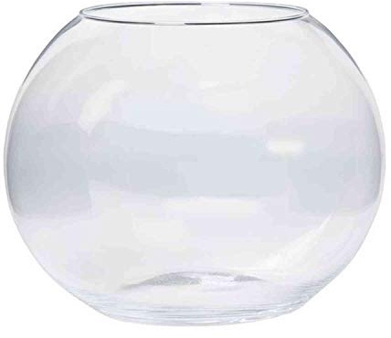 INNA-Glas Portavelas de Cristal Diana, Bola/Redondo, Transparente, 20cm, Ø14cm/Ø25cm - Porta Velas - Farolillo