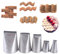 DUORUI Lot de 5 Douilles à Douille en Acier Inoxydable pour décoration de gâteaux et Cupcakes