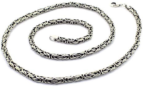 mysilverworld Massive 925 Sterling Silber Herren Königskette Königskette Rundkette Halskette, Metall, nicht bekannt