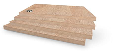 Einlegeböden 4er Set Bodenplatte Einleger Böden Für Mehrzweckschrank Fachboden ca. B 37,2 cm x H 1,8 cm x T 30,7 cm Zubehör Für Regal mutatio (Sonoma - Eiche)
