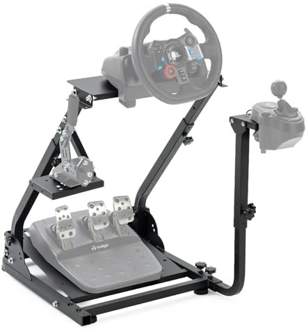 Dardoo Steering Gaming Simulator Stand Fit for Logitech G920 G25 G27 G29 G923 Thrustmaster Driving Force PS4, Xbox, Adjustable to Ultimate Sim Racing Experience Without Wheel&Pedals