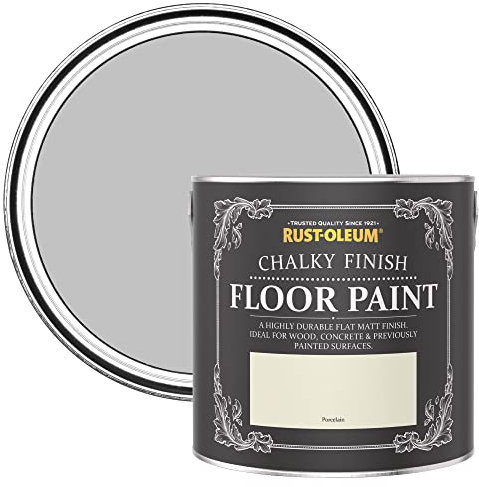 Rust-Oleum White Scratch-Resistant Floor Paint in Matt Finish - Porcelain 2.5L