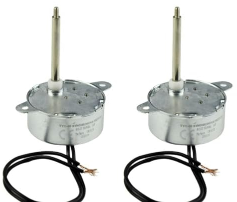 CONQUERALL 2PCS TYC-40 Motor Síncrono AC 12V 5RPM CW/CCW Eje 46mm Para Árbol de Navidad Luces Decorativas de Colores LED