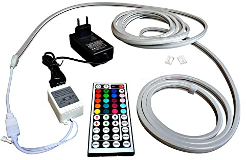 12V / 230V (Netzstecker) LED RGB Streifen Stripe Licht Unterbankbeleuchtung Saunabeleuchtung Saunalampe (RGB, 1m - 39,99€/m)