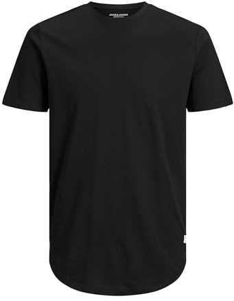 JACK & JONES Herren Basic T-Shirt Plus Size | Rundhals Kurzarm Shirt | Übergrößen Shortsleeve JJENOA