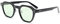kachawoo TR90 Polarisierte Sonnenbrille für Frauen Mens Square Polygon Retro Vintage Sonnenbrille Dicker Rahmen Luxus Brand Design Brillen (black with green)