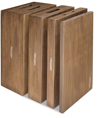 PROAIM APPL-Box Set of 4 for Filmmaking, Photography & Studio - Dark Brown | 12-ply plywood in Full/Half/Quarter/Pancake sizes to build any height; handle cutouts; for cameras, props, lights & seating