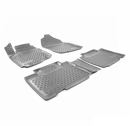 Fußmatten Gummimatten kompatibel mit Toyota RAV 4 2013-2021 OMAC Gummi Schwarz