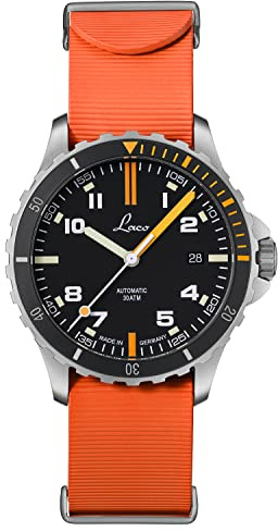 Laco Sportuhr Skorpion, Automatikuhr, Edelstahlgehäuse, Saphirglas, wasserdicht, Made in Germany