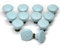 Auped Lot de 12 boutons d'armoire vintage avec poignées rondes en céramique de 34 mm, poignées pour meubles vintage ronds pour maison, adaptées aux commodes, armoires, poignées de porte (Bleu clair)