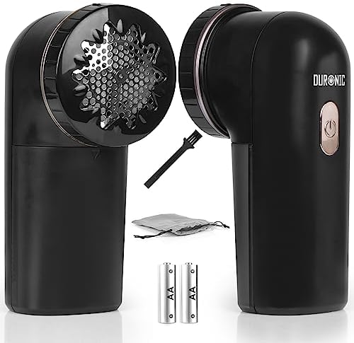 Duronic Bobble Remover FS22 BK Fabric Shaver Defuzzer Clothing Lint Removers, Depiller, Small Fuzz Pill Debobbler for Couch Clothes Sweaters - Black