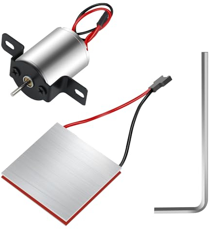 MaxEarn Fireplace Fan Motor and Power Generation Sheet, Chimney Fan Accessories Stove Fan Replacement Kit for 4-Blade Heat Powered Wood/Log Burner