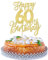 SYKYCTCY 1 Pack Happy 60th Birthday Cake Topper Gold Glitter Cheers to 60 Years Birthday Cake Pick 60 Fabulous Cake Decoration for Happy Birthday Theme Anniversary Party Supplies