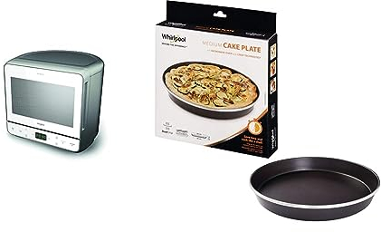 Whirlpool Max 39 WSL - Dimensioni 39,2cm x 35,3cm x 36,0cm Forno Microonde Piccolo 13 Litri & AVM280 Piatto Crisp a bordo alto (tortiera) per forno a microonde