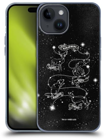 Head Case Designs Offizielle Harry Potter Marauders Deathly Hallows XXXII Soft Gel Handyhülle Hülle kompatibel mit Apple iPhone 15