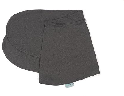 pic Bear Ersatzbezug für Stillkissen - hochwertige anschmiegsame Jersey Baumwolle für Lagerungskissen - Seitenschläferkissen - Classic 190 cm - Dark Grey Melange