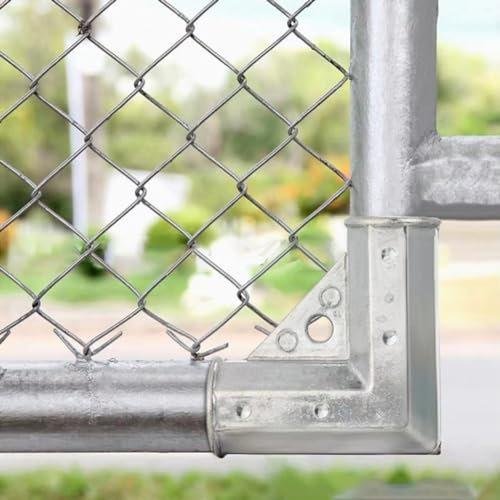 Maschendraht-Ecke, Aluminium-Zaun-Tor-Ellenbogen, robuster Zaun-Mesh-Winkel, Kettenglied-Zaun-Zubehör, 3/8 Zoll Rahmen Werkzeuge (4 Stück)