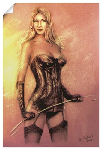 ARTLAND Wanddeko Poster & Kunstdrucke Wandposter 60x90 cm Hochformat Romantik Erotik Dessouse Sexy Domina Figur Frau U4VG