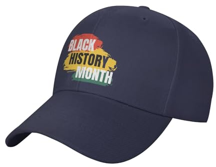KWQDOZF Black History Month Afroamerikanische Mütze für Erwachsene, Unisex, verstellbare Baseballkappe, Cricket-Kappe für Männer und Frauen