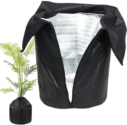 Generisch Winter-Pflanzentopf-Abdeckung | Pflanzentopfisolierung | Winterpflanzenjacke | Atmungsaktiver Outdoor-Topfschutz für Tomaten, Sträucher und Blumentöpfe. Frostbeständige Blumenabdeckung