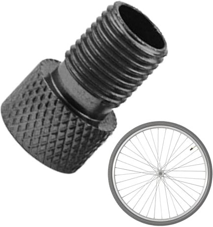 Adattatore per pneumatici di biciclette, convertitore valvola per pneumatici con manometro, strumento di conversione valvola per pneumatici, adattatore per tubo di gonfiaggio pneumatici per biciclette