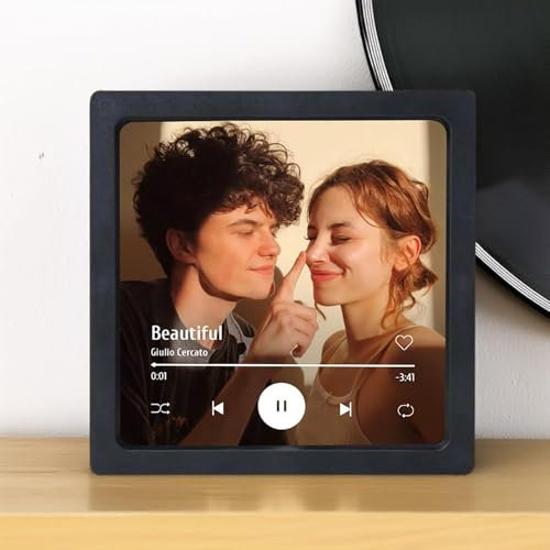 Personalisierter Spotify Album-Fotomagnet mit Musik Personalisierte Kühlschrankmagnet Selbst Gestalten Lied Spielen Lautstärke einstellen Weinachten Geburtstag Dekoration Geschenke