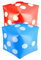 Aufblasbare Würfel, 2 Stück, 30 x 30 cm, große Würfel, PVC, große aufblasbare Würfel für drinnen und draußen, Strand, Pool, Partyspiel, blaue und rote große Würfel, große Würfel, aufblasbare Würfel, P
