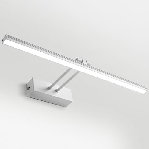 EMKE LED Spiegellampe für das Bad 40cm, 200° Drehung Wandleuchte für bad, Spiegelleuchte Bad, Badlampe Wand, IP44, 8W 6500K, Spiegel Lampen Weiß